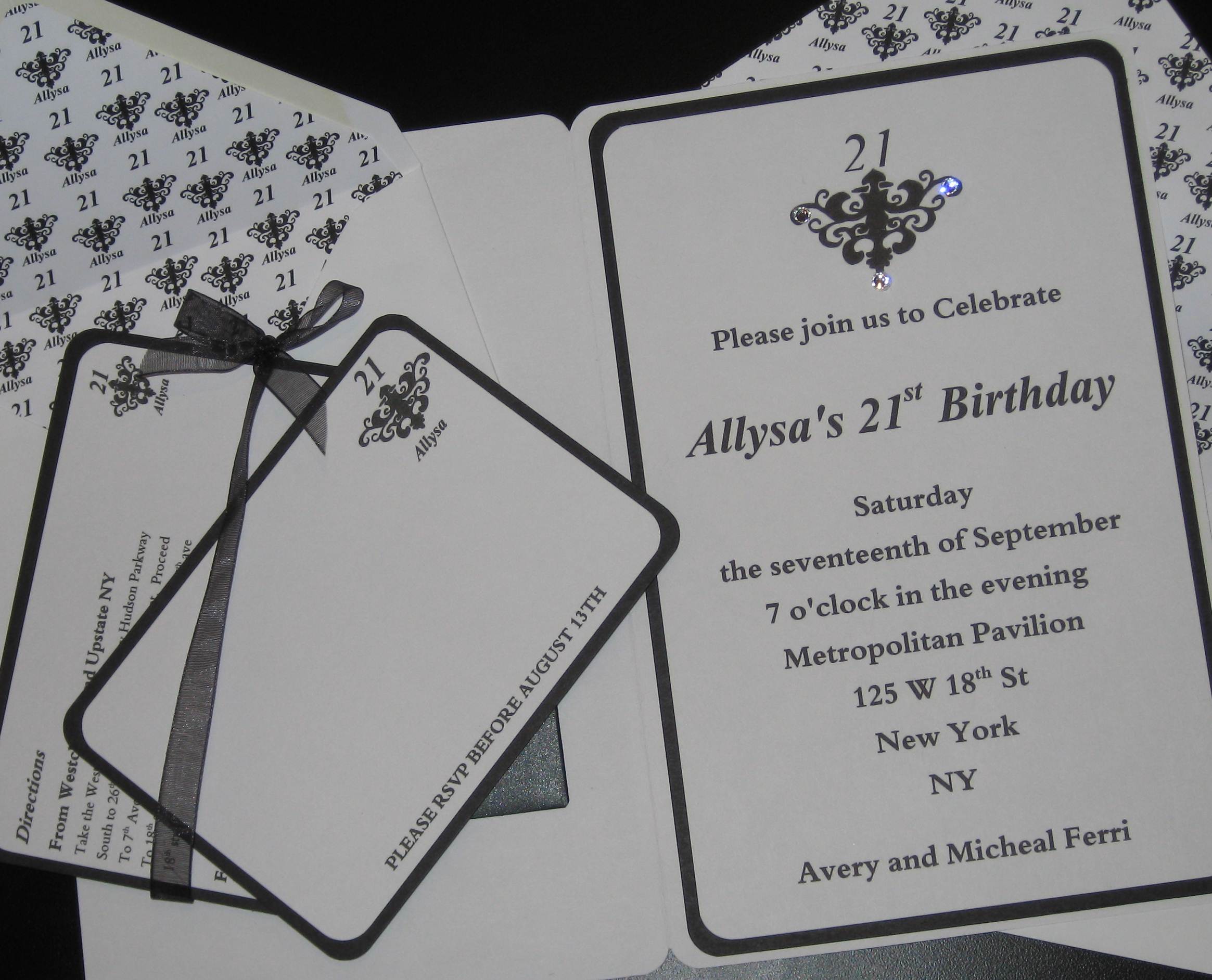 21st birthday invite