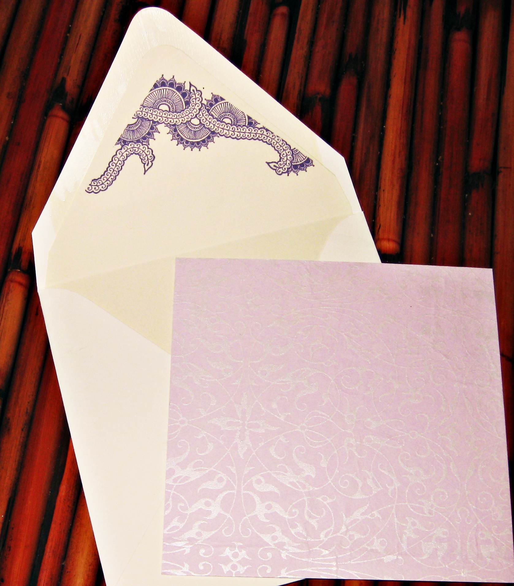 purple wedding invite