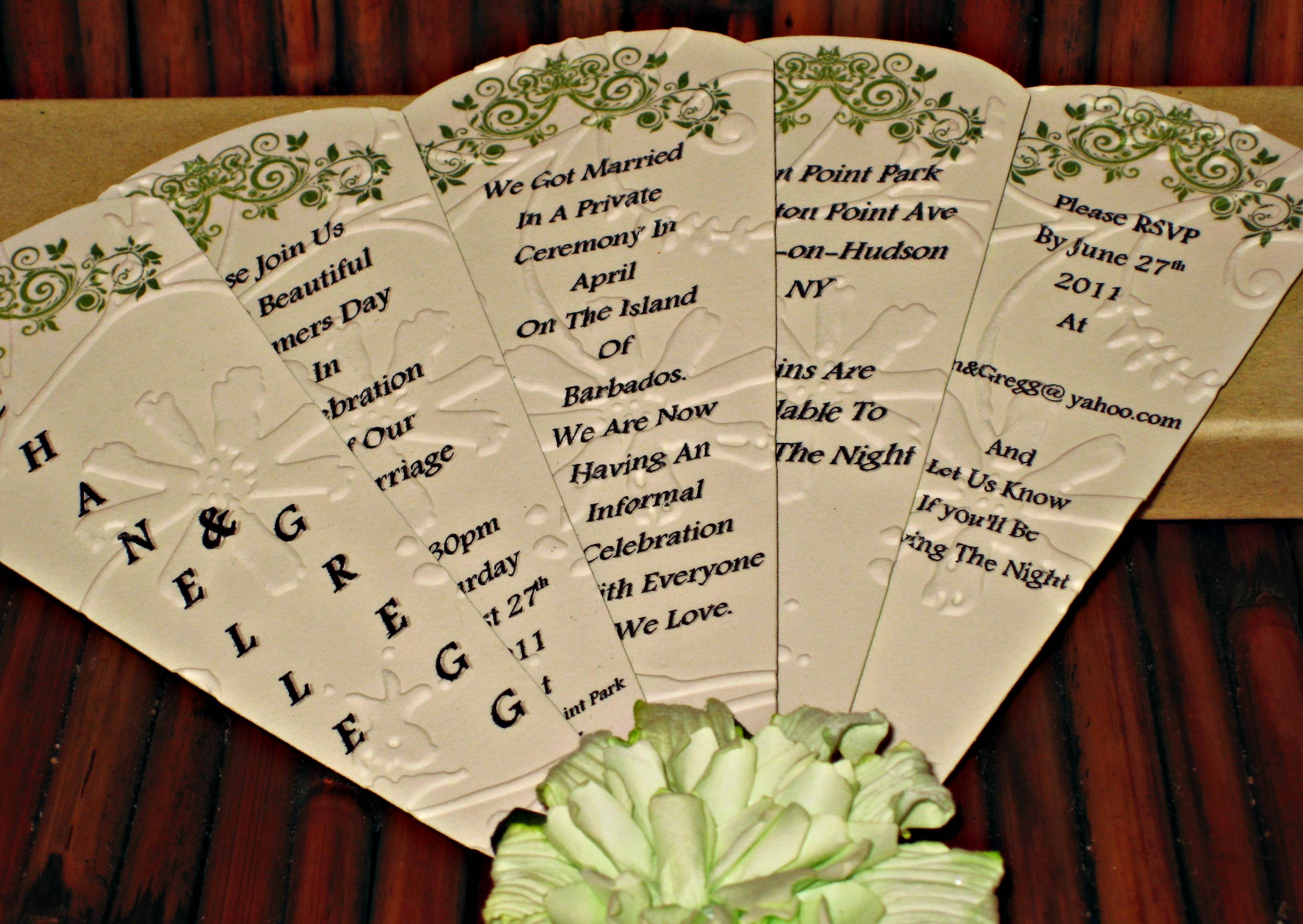 wedding fan invitation